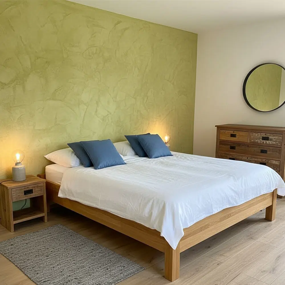 Schlafzimmer streichen lassen mit Naturkalk - Bio-Malermeister Kai Uwe Vogel