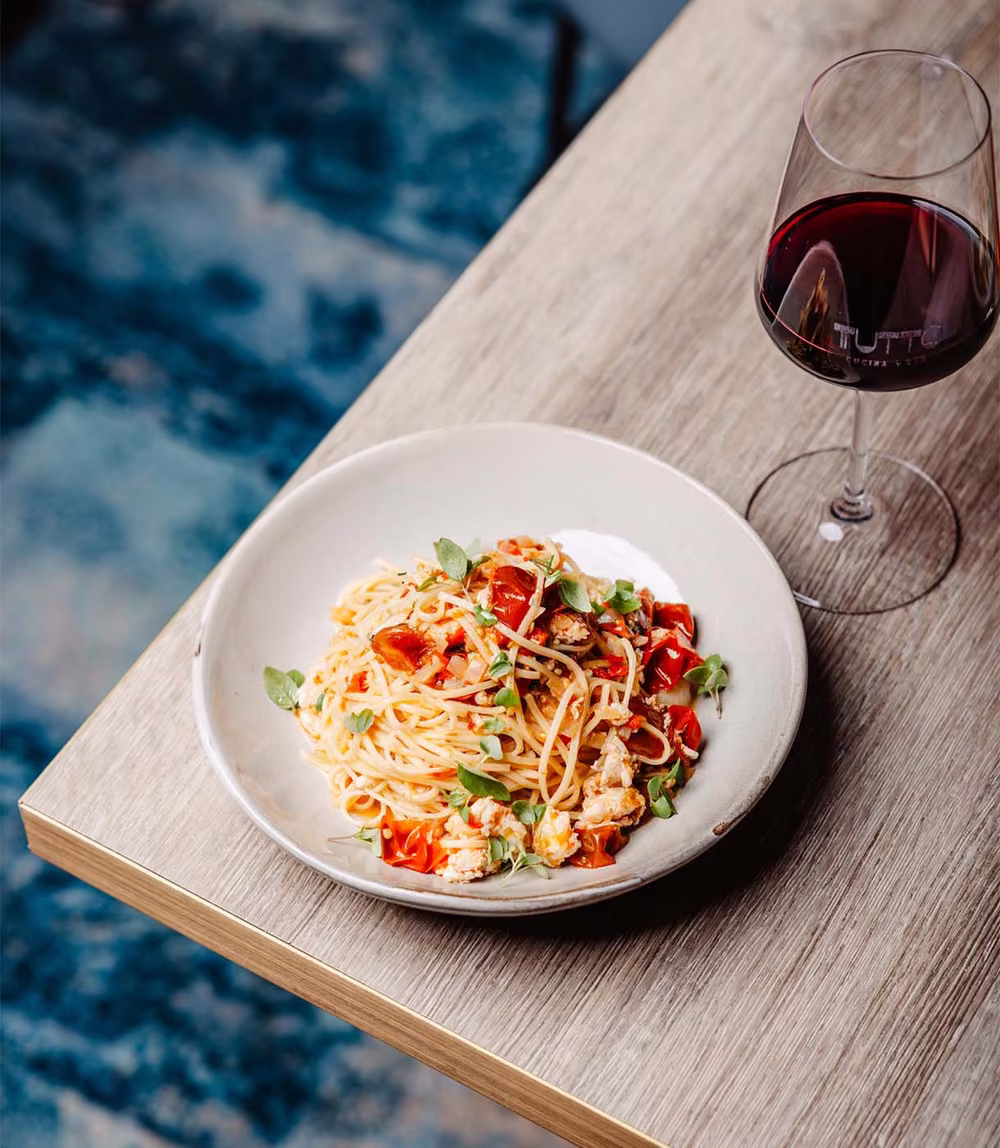 Express lunch table setting at Tutto Cucina + Bar