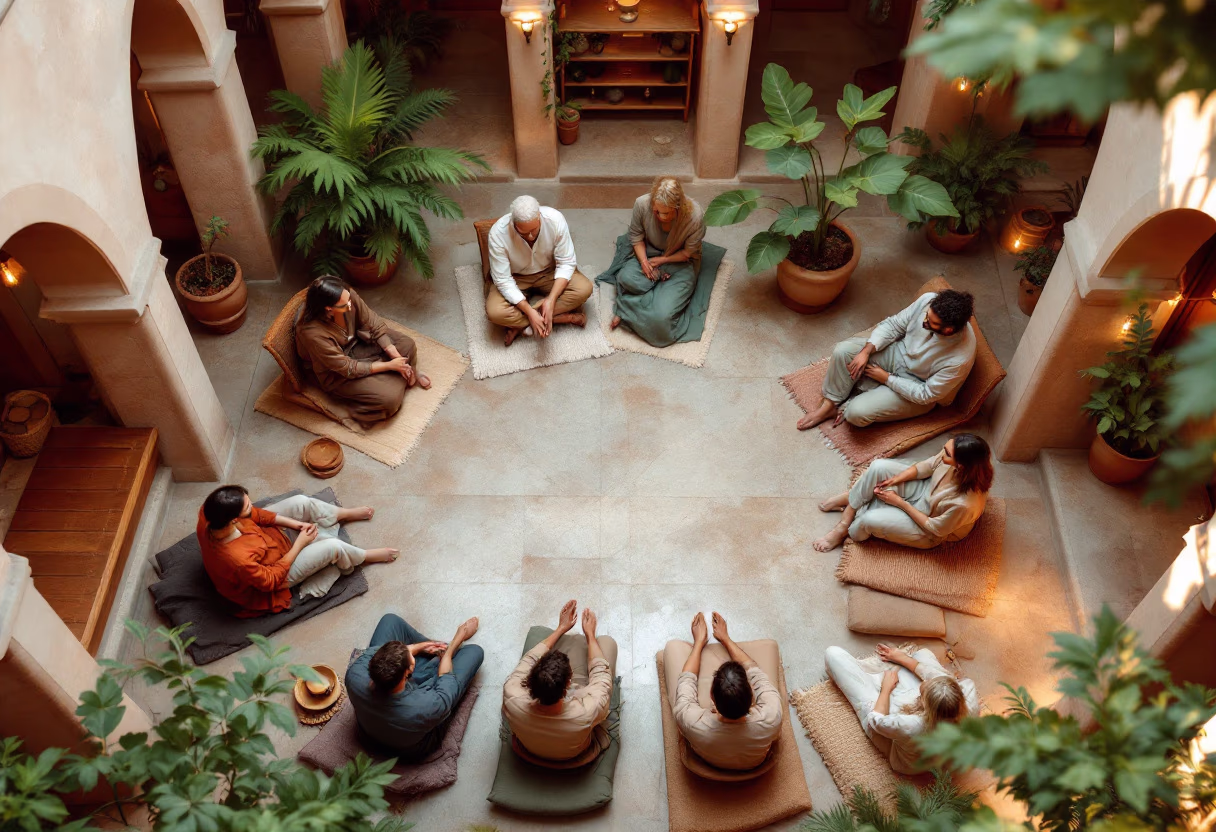 image of people gathering (for a mosque)