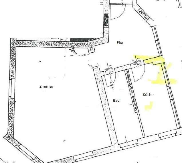 Grundriss 1. OG mitte Poststraße