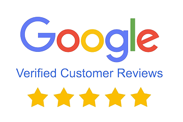 Google Verified Customer Reviews text with a five-star rating below it.