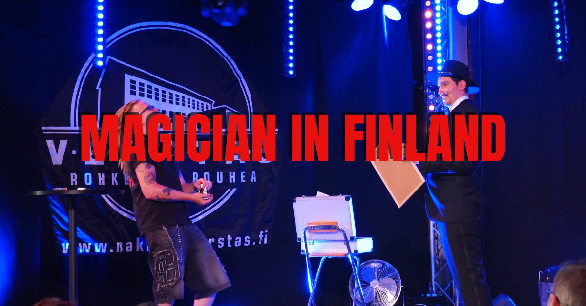 Professional Magician Antti Kalliokoski perfoms for an international audience
