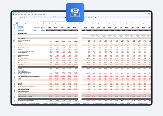 Access a financial model directory