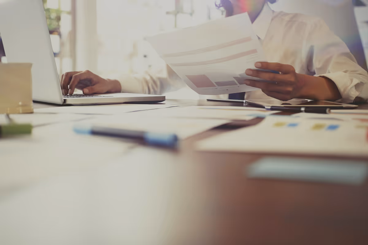 women working with her laptop