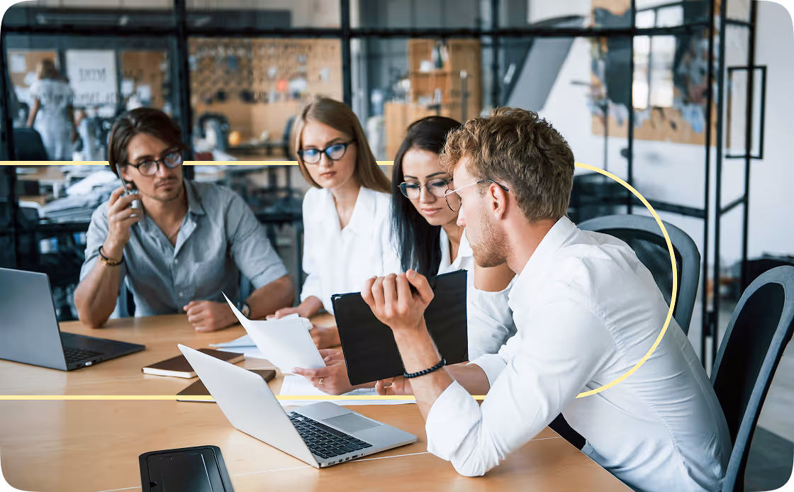 team meeting in the office