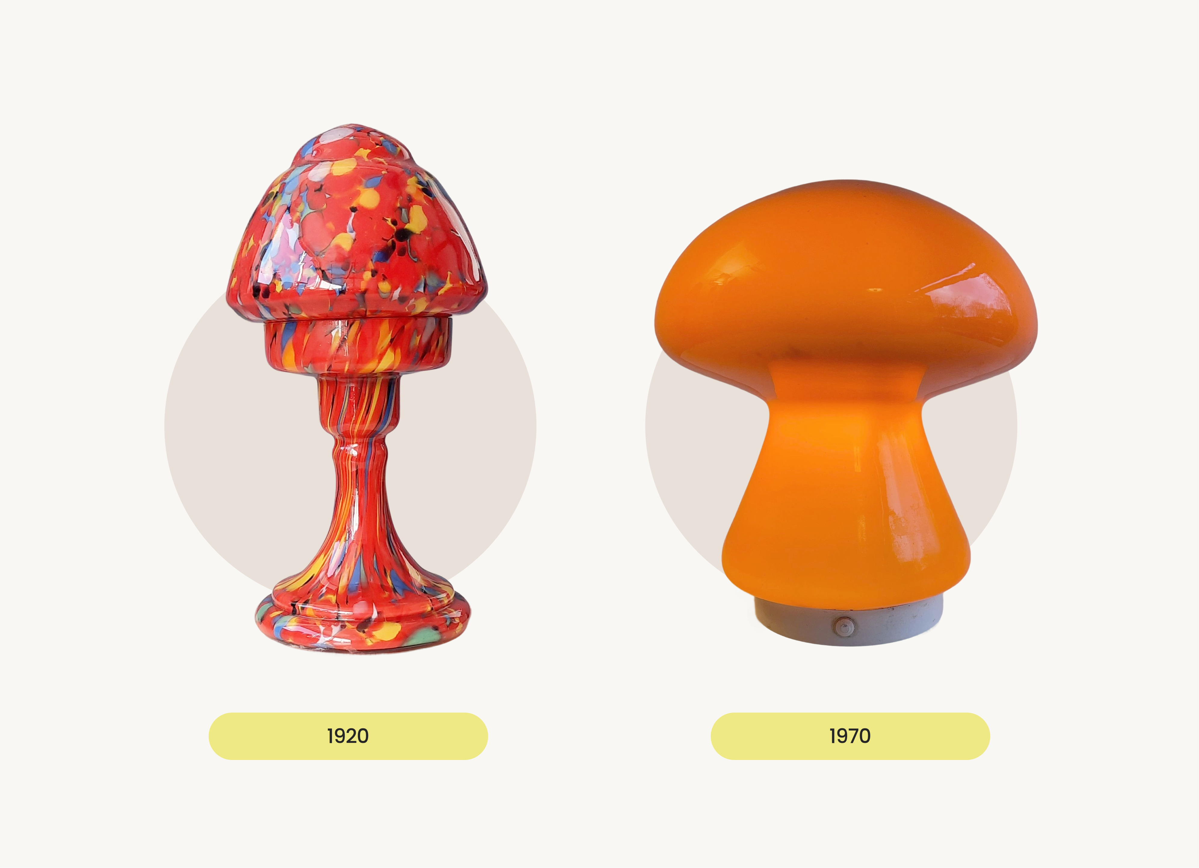 Mushroom Lamp 70's Art Deco Retro