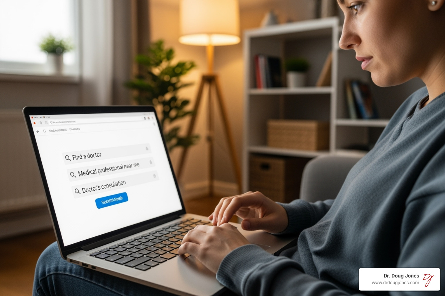 person on laptop searching for doctor online - food allergy expert person on laptop searching for doctor online - food allergy expert