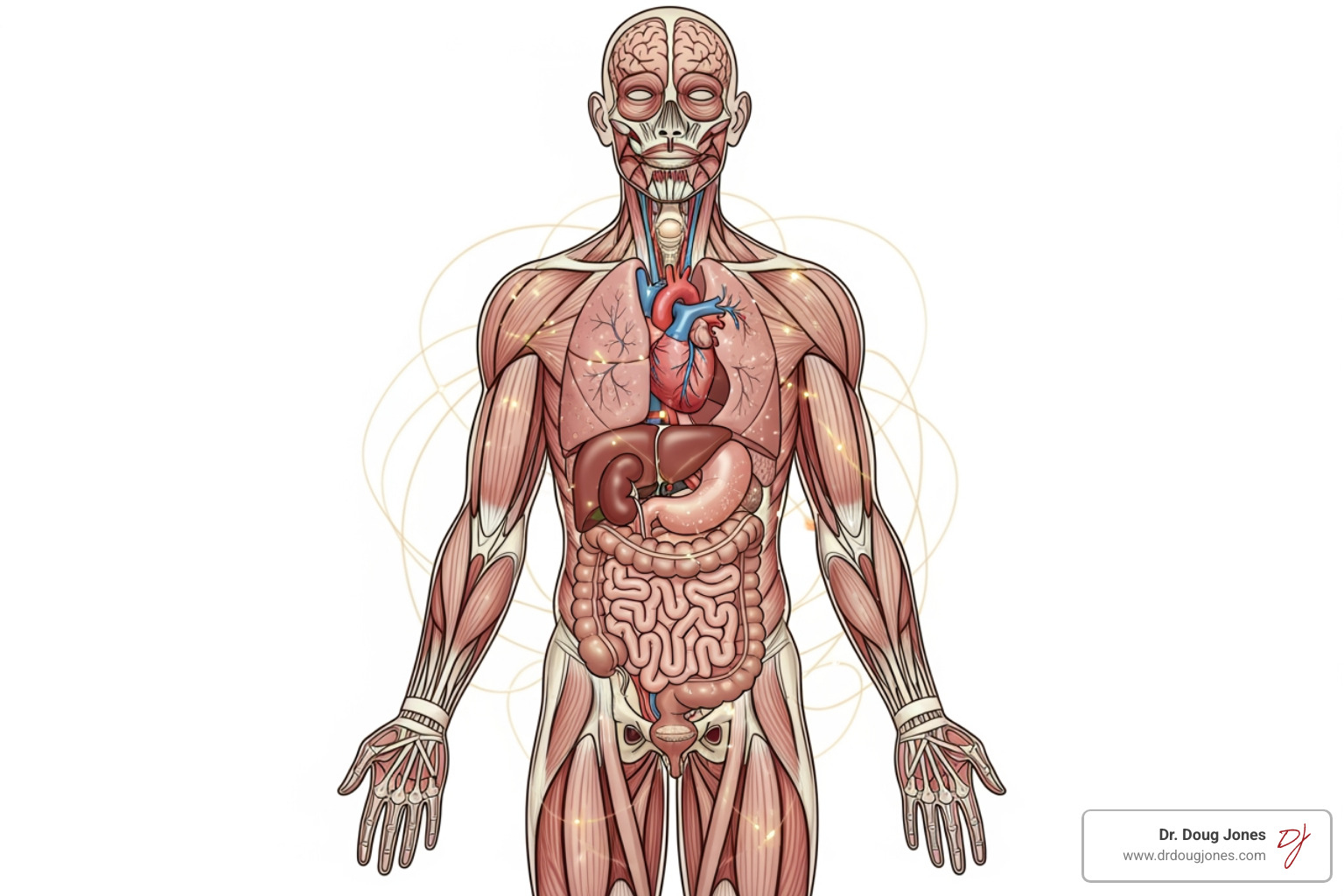 image illustrating the multi-system impact of Long COVID on the human body - COVID long hauler