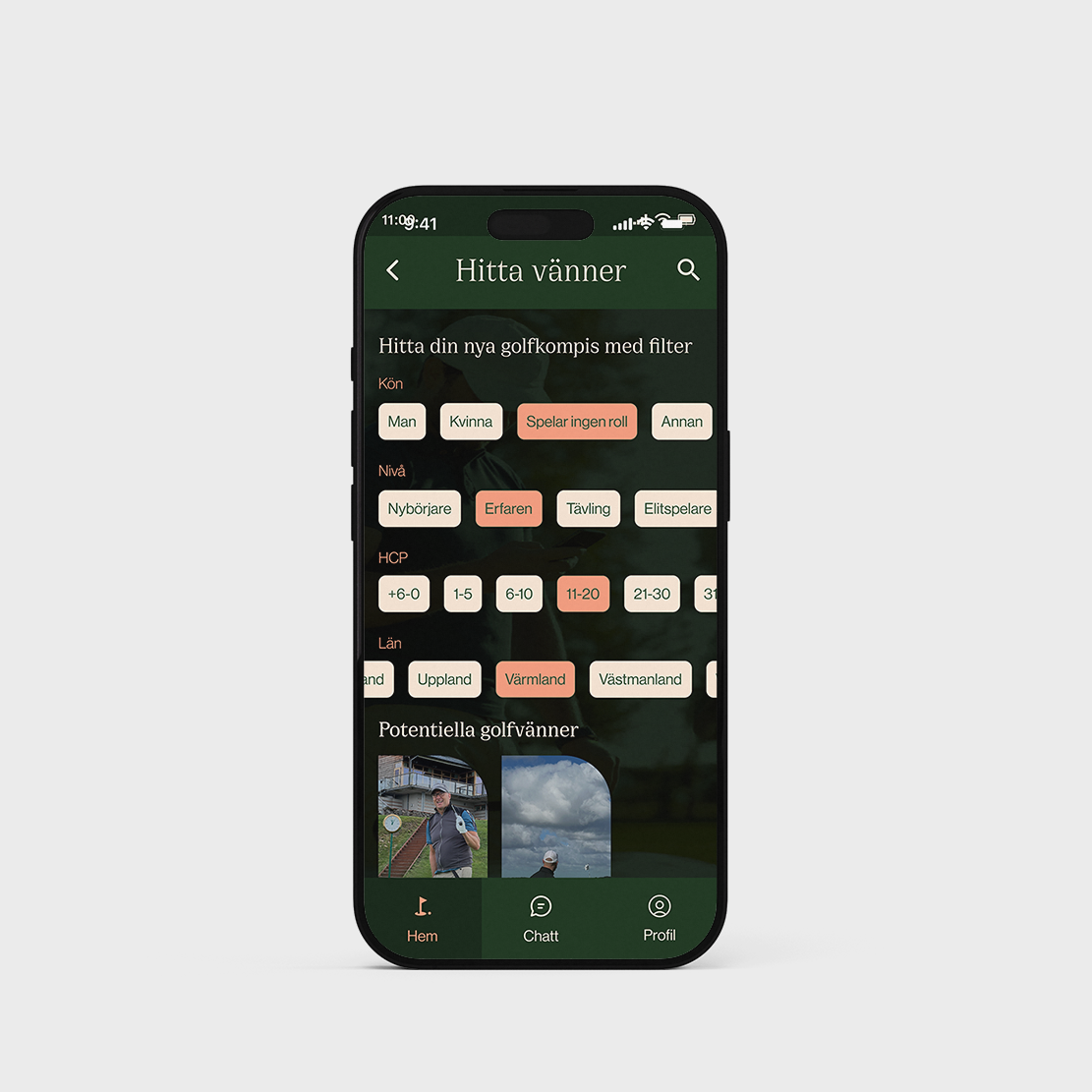 the filter menu
