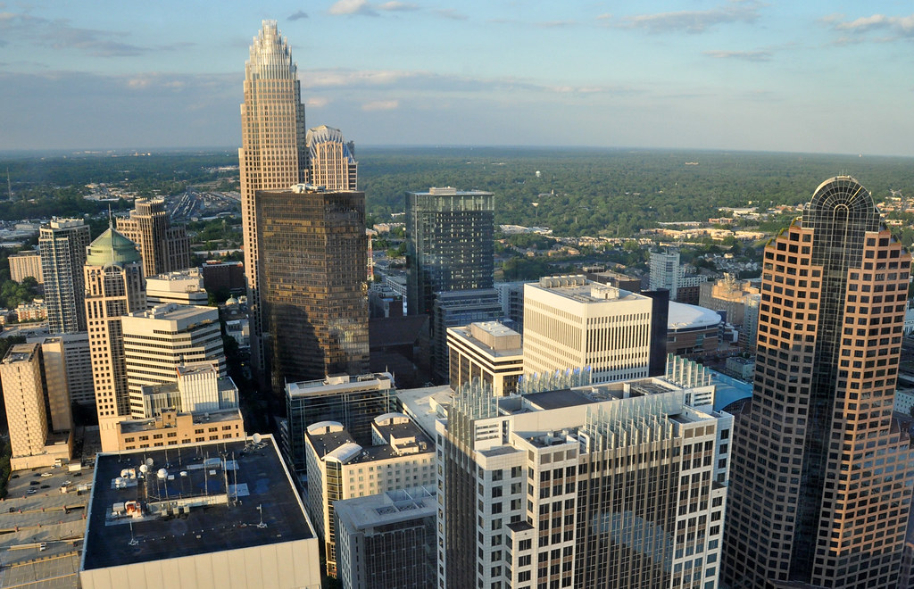 Uptown Charlotte skyline in North Carolina