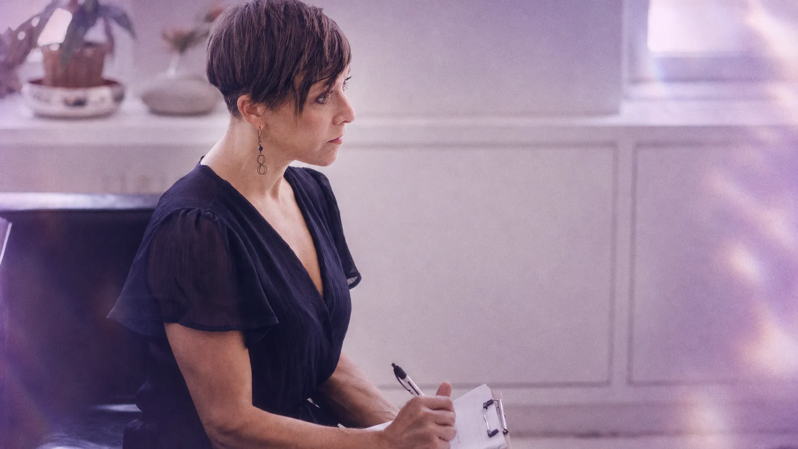 A practice owner reviewing finances