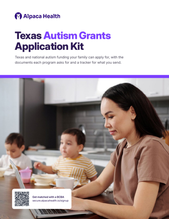 Cover of the Texas Autism Grants Application Kit