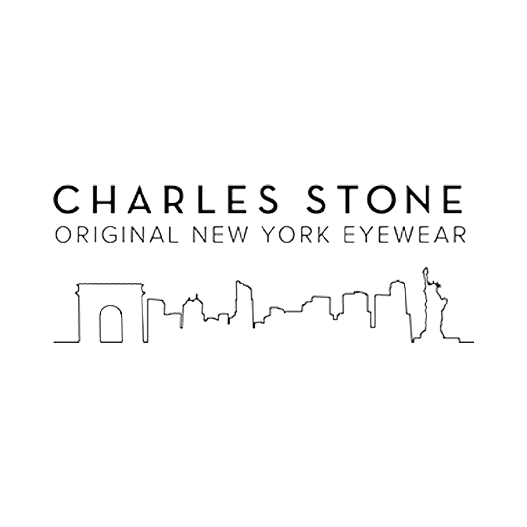 Charles Stone Original New York Eyewear logo with NYC skyline illustration