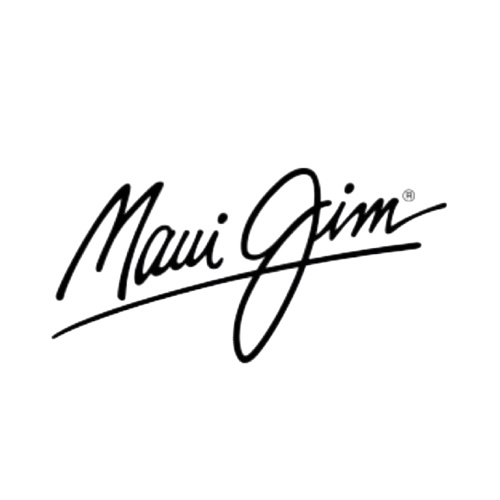 Maui Jim logo featuring stylized cursive script with registered trademark symbol