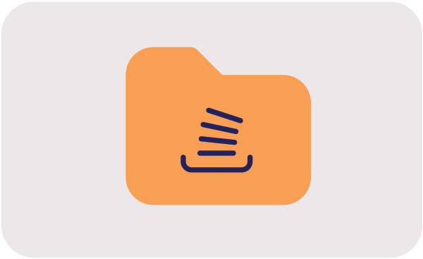 A decorative icon that shows workflow 