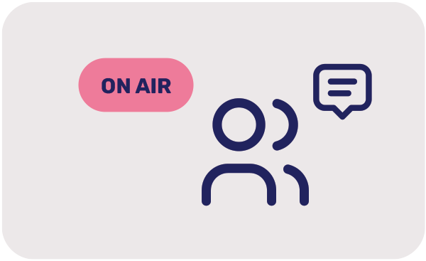 An on Air image to show a live stream