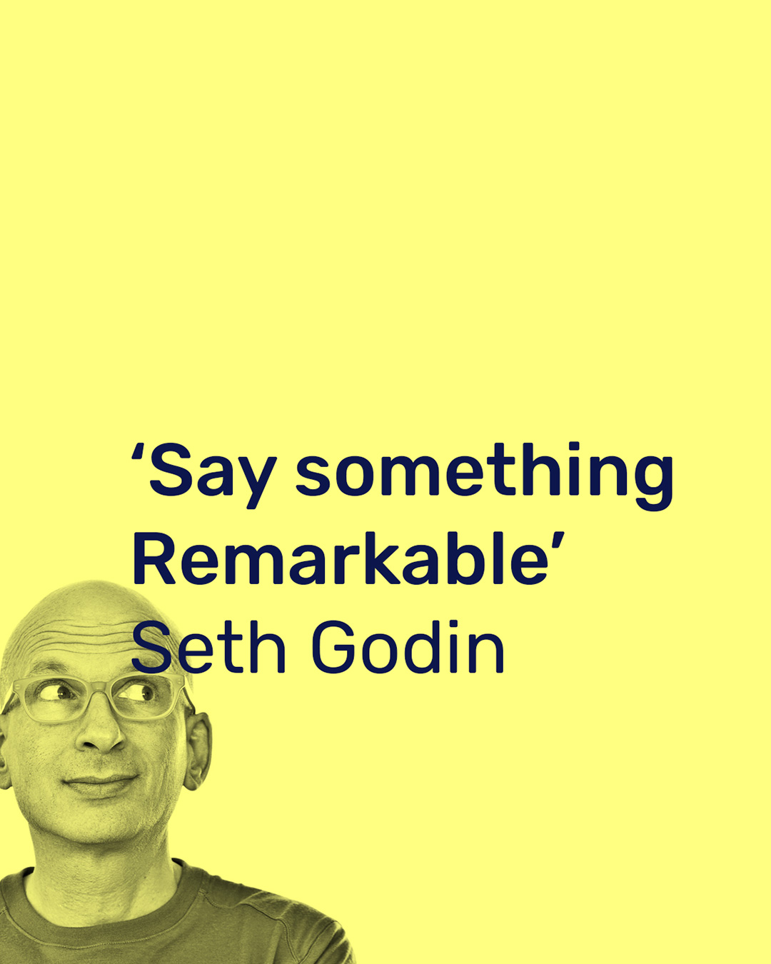 Image of Seth Godin on a collered background