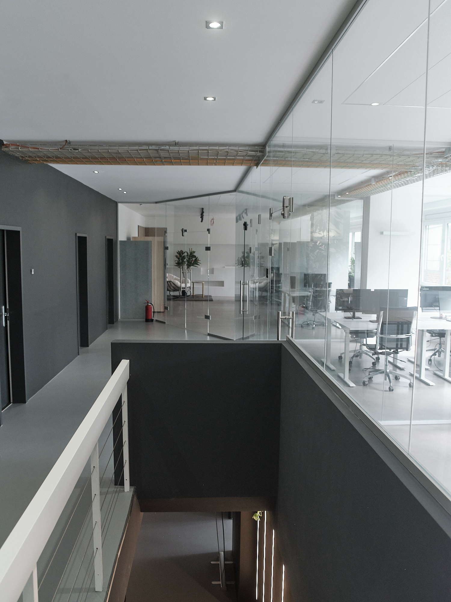 professional office space with a creative touch for an ai saas company