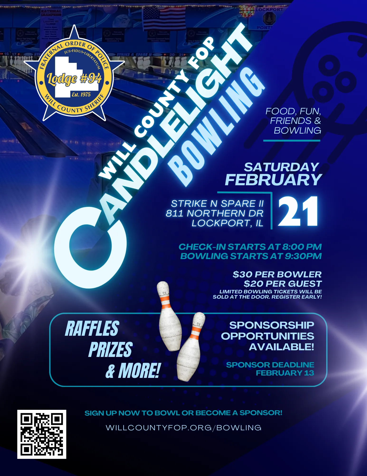 Will County FOP Candlelight Bowling