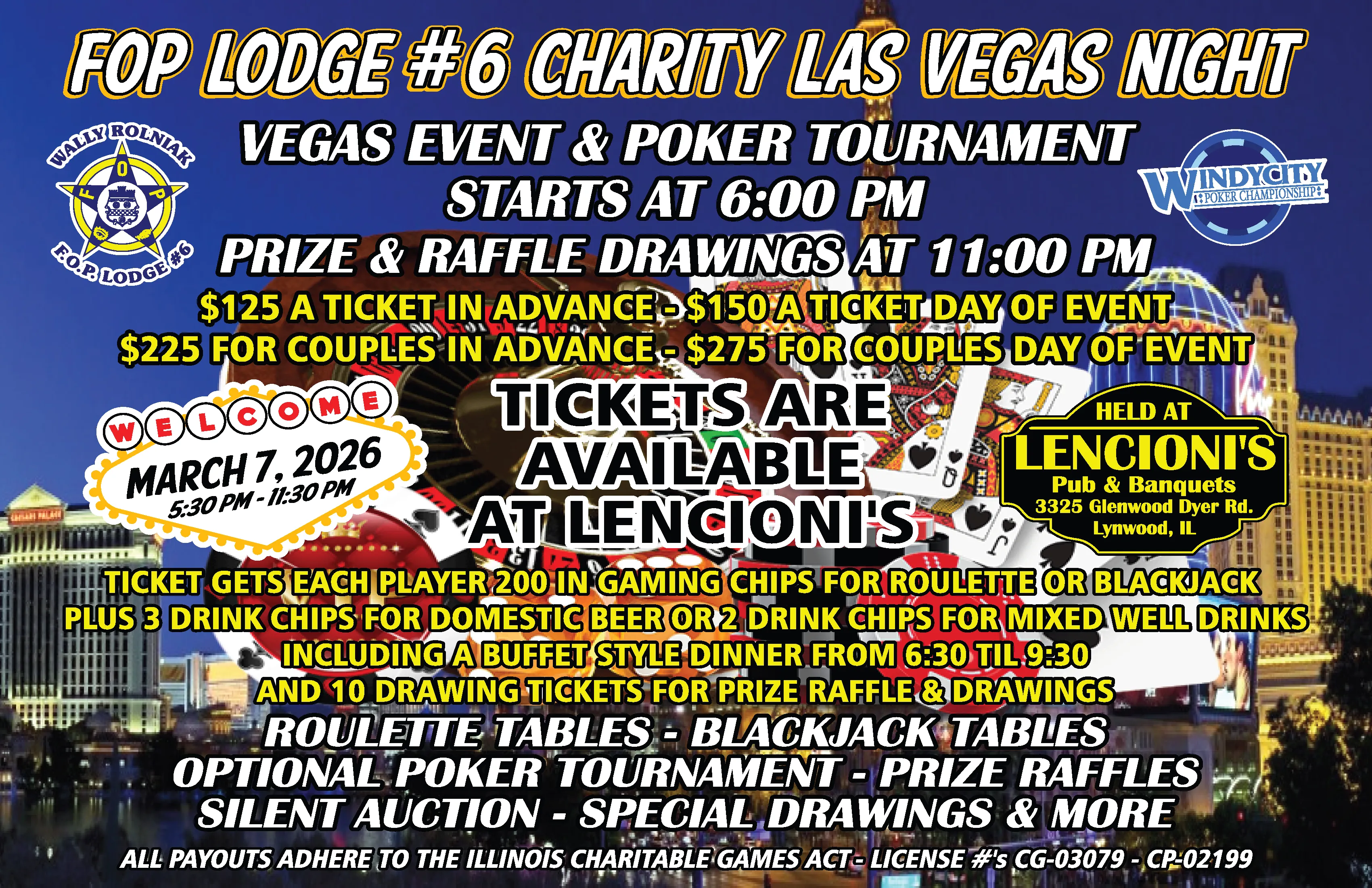 Lodge #6 Charity Vegas Night
