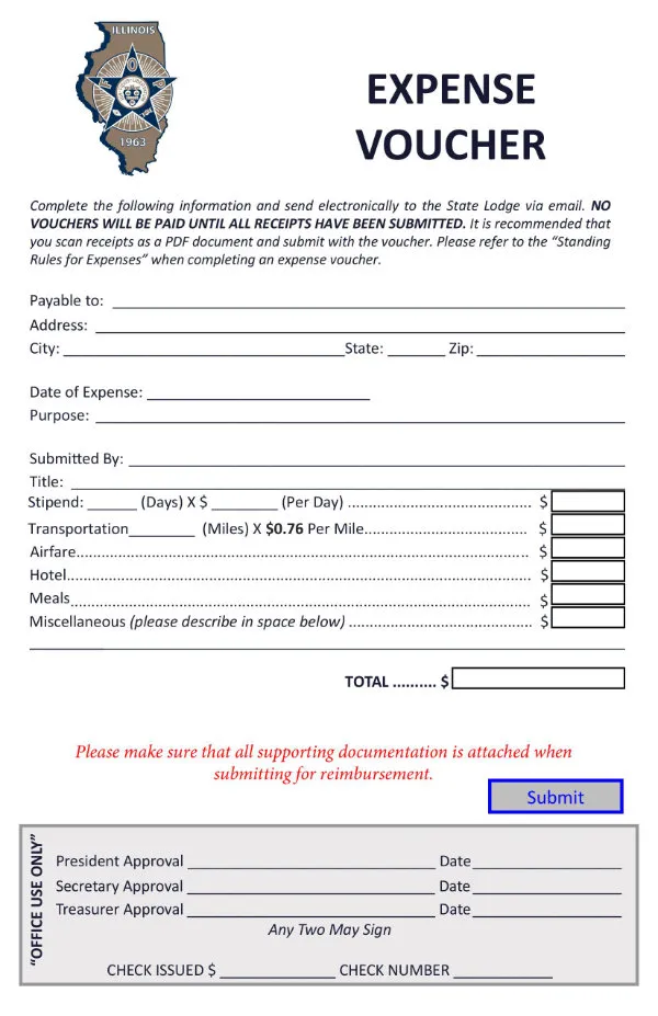 ILFOP Reimbursement Voucher