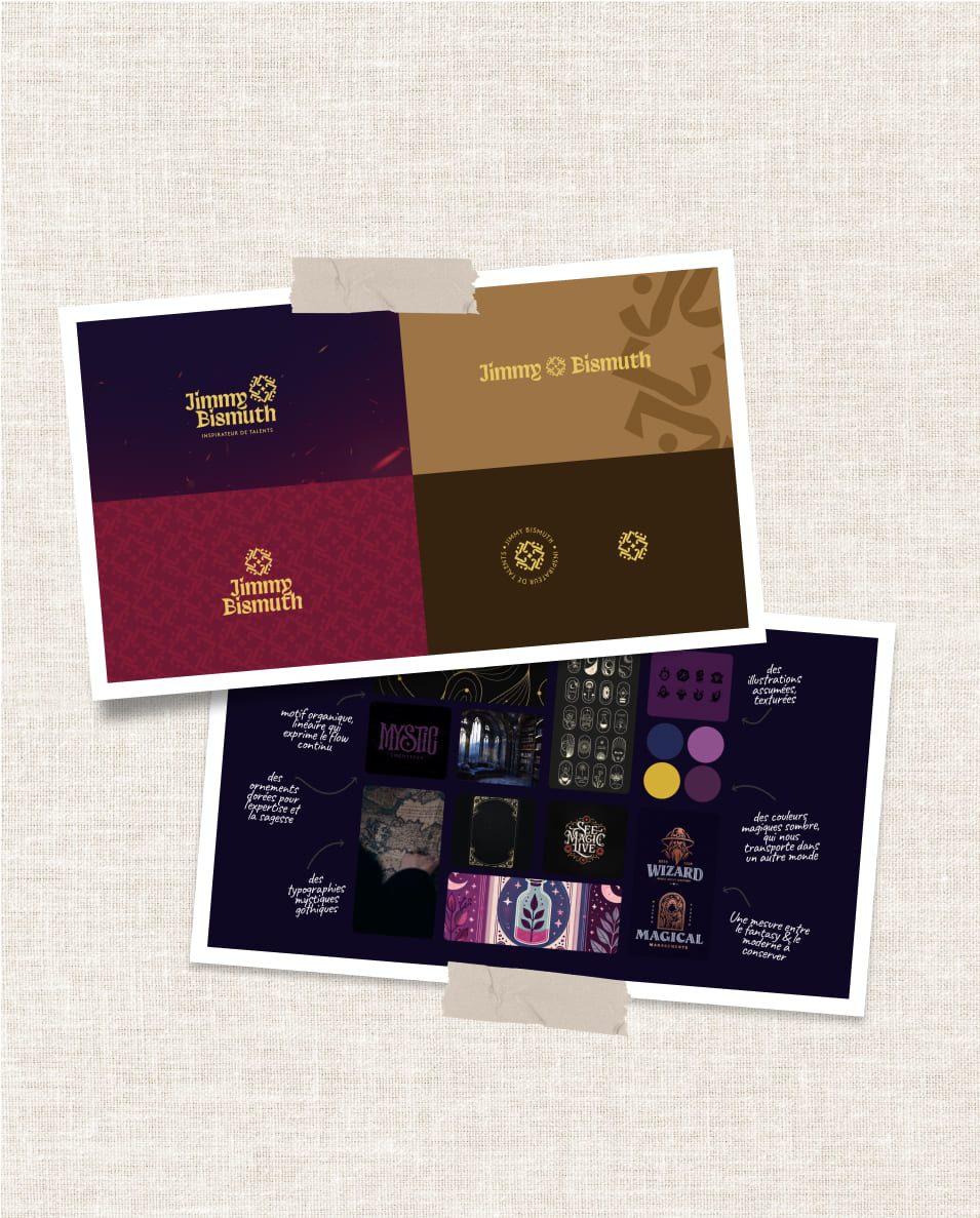 Identité et moodboard de Jimmy
