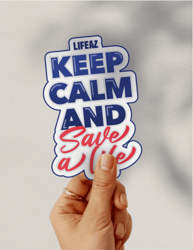 Sticker Lifeaz "Keep Calm and save a life"