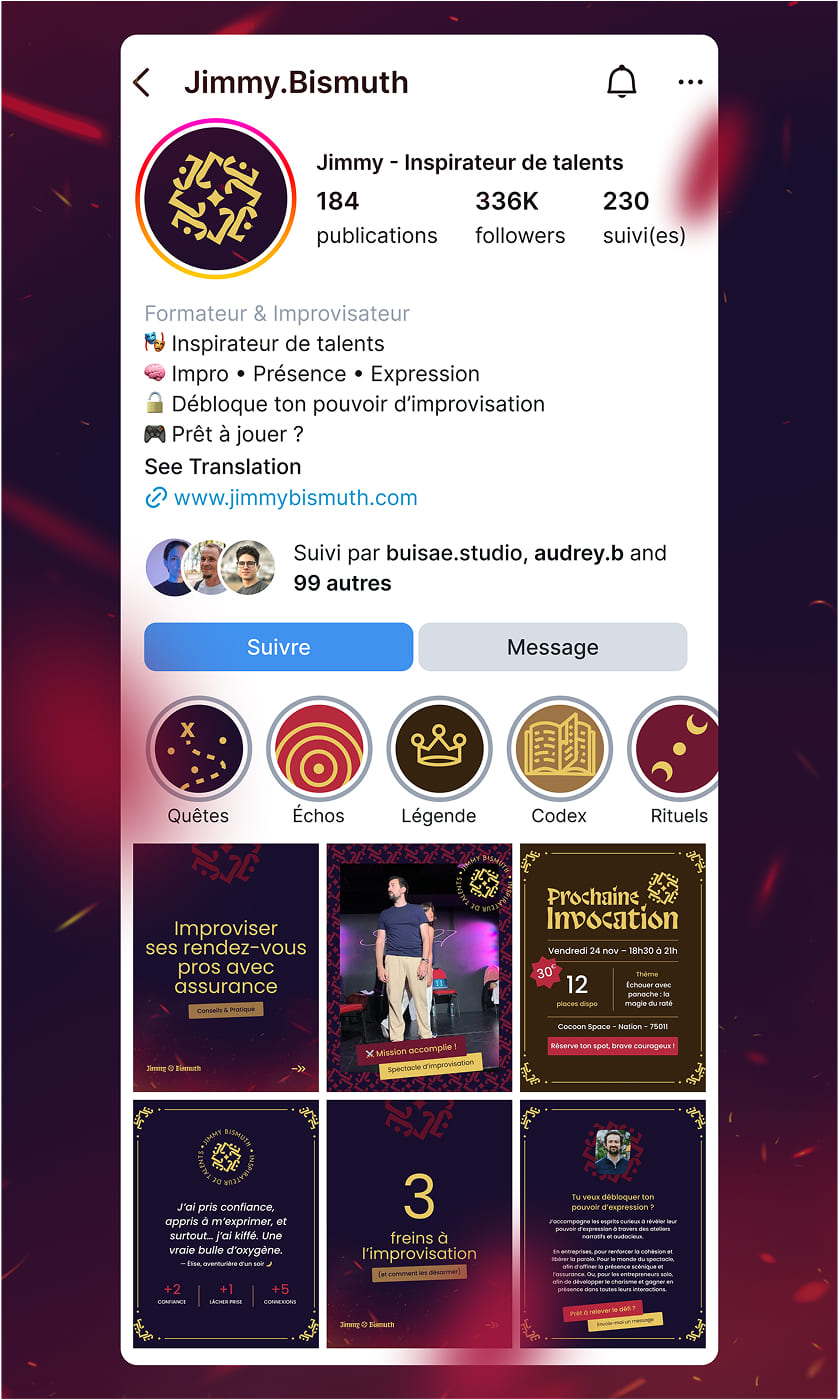 Jimmy Bismuth Feed instagram