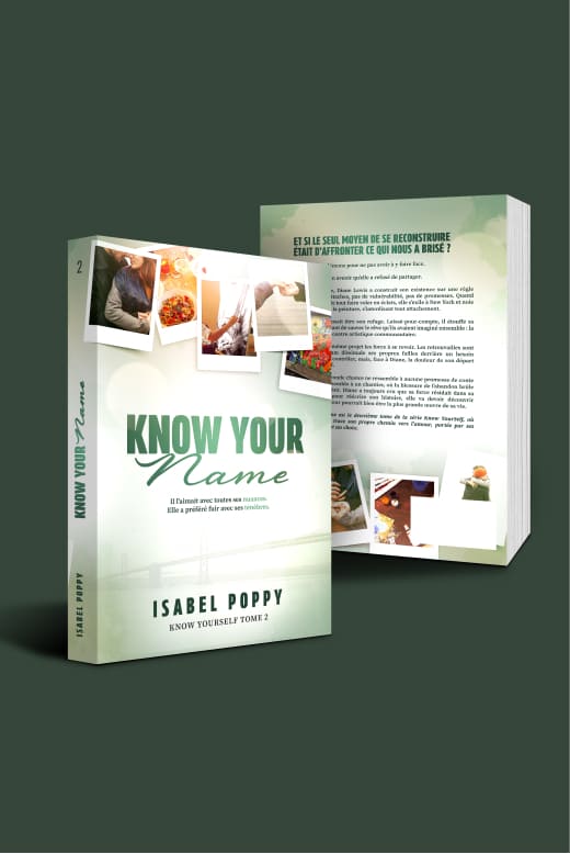 Mockup de la couverture Know Your name, tome 2 de la saga Know Yoursel d'Isabel Poppy