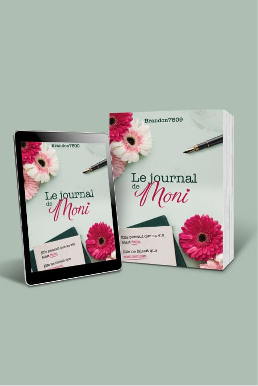 Mockup de la couverture Warttpad de "Le Journal de Moni" de Brandon