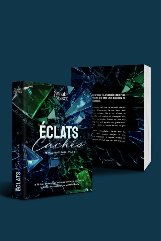 Mockup de la couverture Wattpad de "Éclats Cachés" de Sarah Buisset