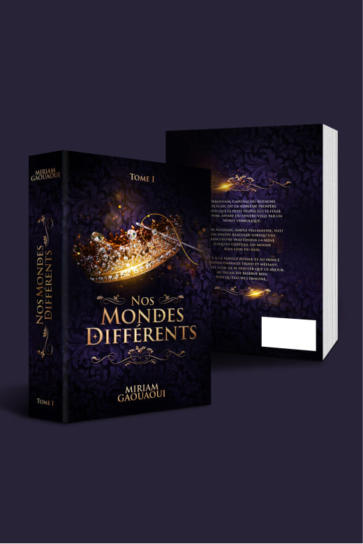 Mockup de la couverture de Nos mondes différents, tome 1, de Miriam Gaouaoui.
