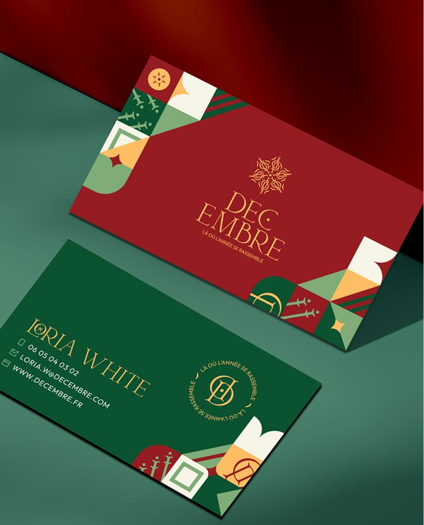 Decembre carte de visite