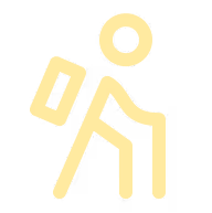 Hiker icon representing ESG guidance journey, sustainable leadership, and corporate transformation path
