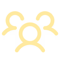 Three users icon symbolizing stakeholder engagement, ESG collaboration, and sustainable community building