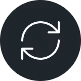 GovEVA 360 icon – 360-degree circular cycle symbol representing integrated ESG management, sustainability performance monitoring, and holistic corporate responsibility