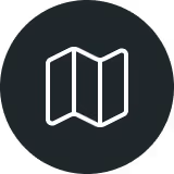 GovEVA AI-Based Multi Framework Reporter icon – folded map symbol representing global ESG compliance navigation and sustainability reporting guidance.