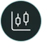 GovEVA Investor Solutions icon – vertical sliders symbol representing ESG investment analysis, impact metrics, and responsible portfolio management.