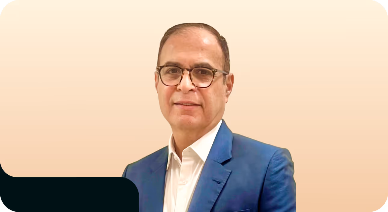 Jangoo Dalal – Co-Founder and CEO of GovEVA, global ESG and corporate governance platform – professional headshot in blue suit