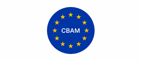 CBAM logo – EU carbon emissions regulation for imports, climate policy, ESG compliance, and sustainability reporting.