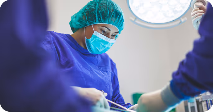 Medical professional working with lab instruments