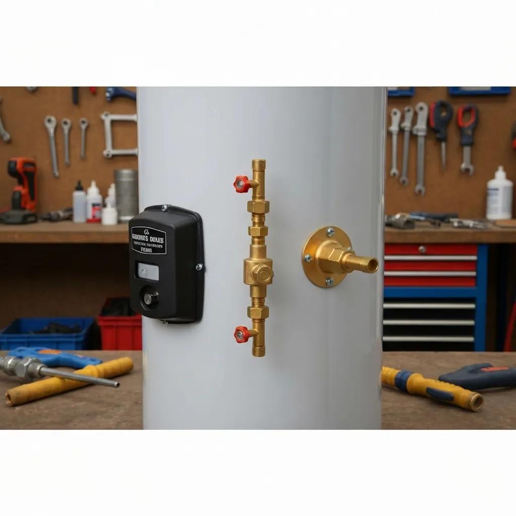 A detailed view of a contractor-grade water heater, highlighting its robust components and superior insulation.