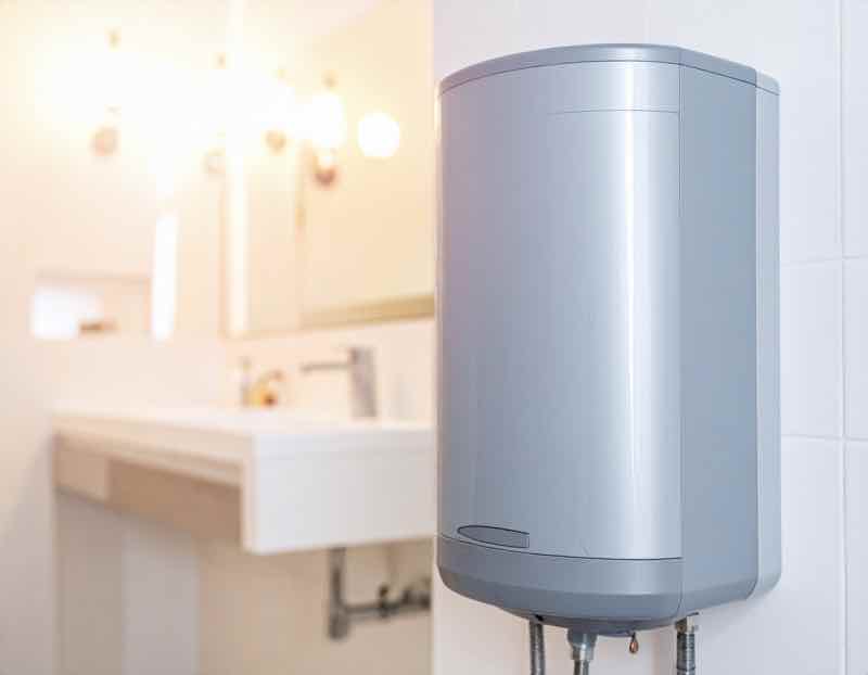 an image of a tankless water heater in a bathroom