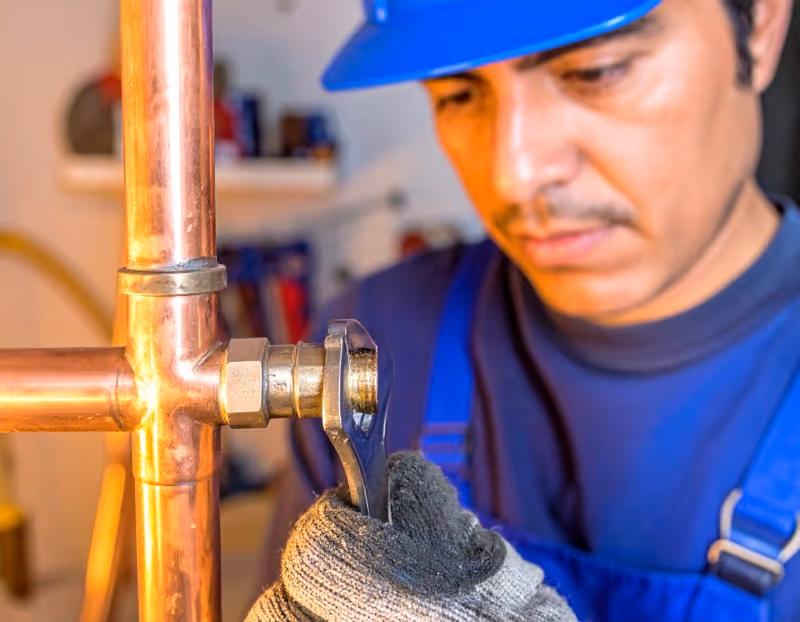 Licensed Orlando pipe repair specialist from Brightwater Plumbing performing video camera inspection of underground pipes