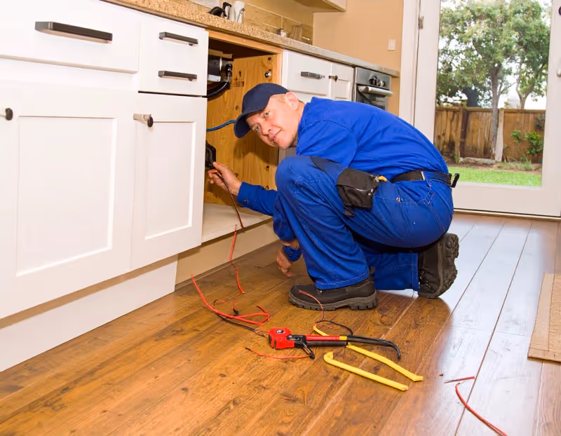 Brightwater Plumbing leak detection Orlando technician using thermal imaging camera to locate hidden water leaks