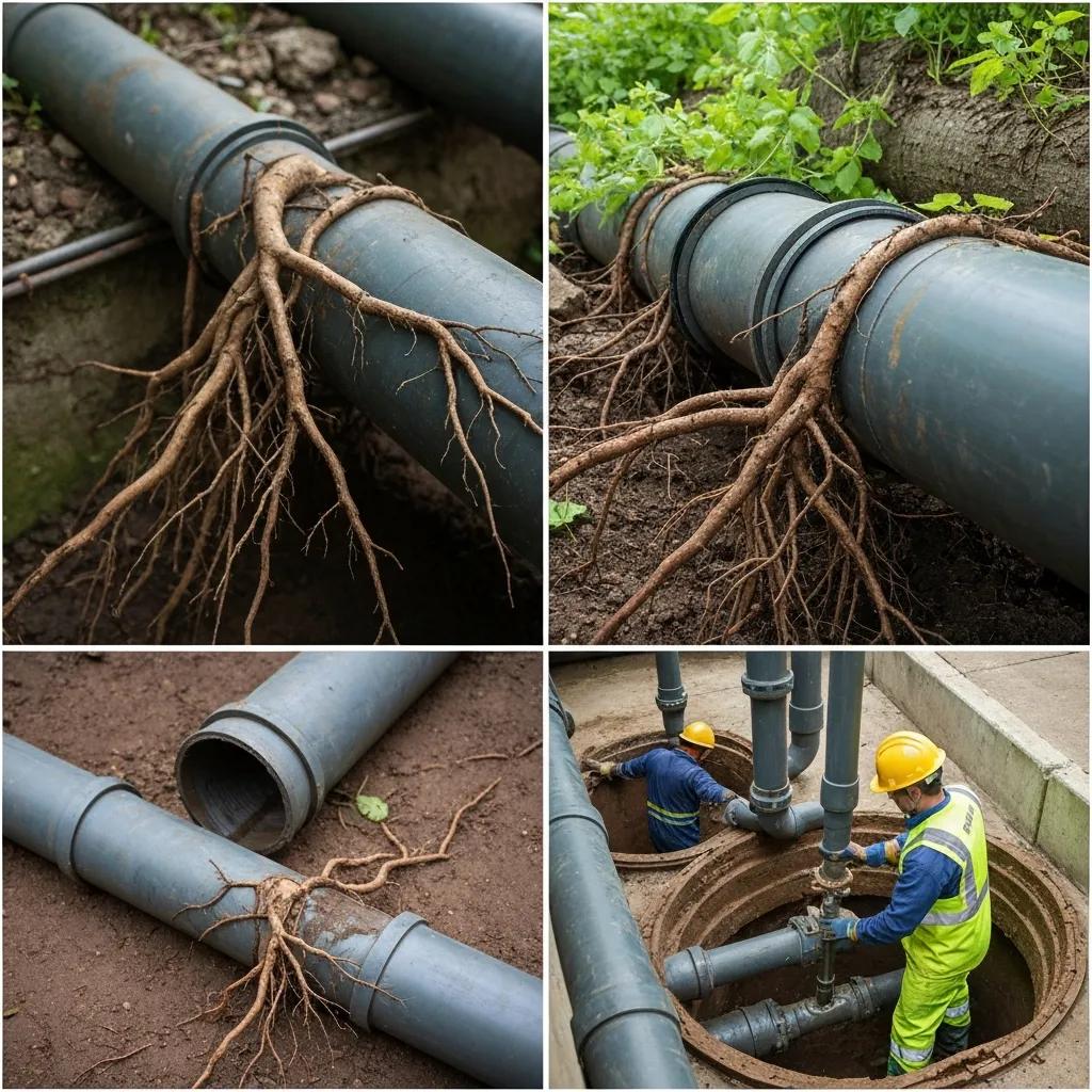 Diagram showing factors that affect sewer line clearing time in Orlando