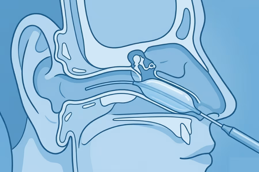 Eustachian tube balloon dilation diagram