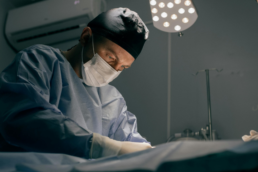 Colorectal surgeon in operating room