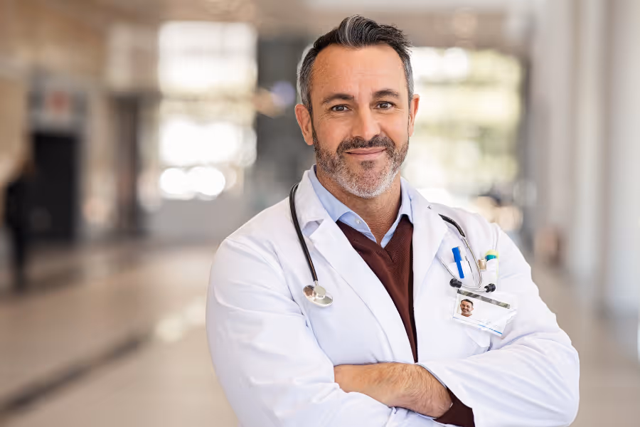 Private urologist posing