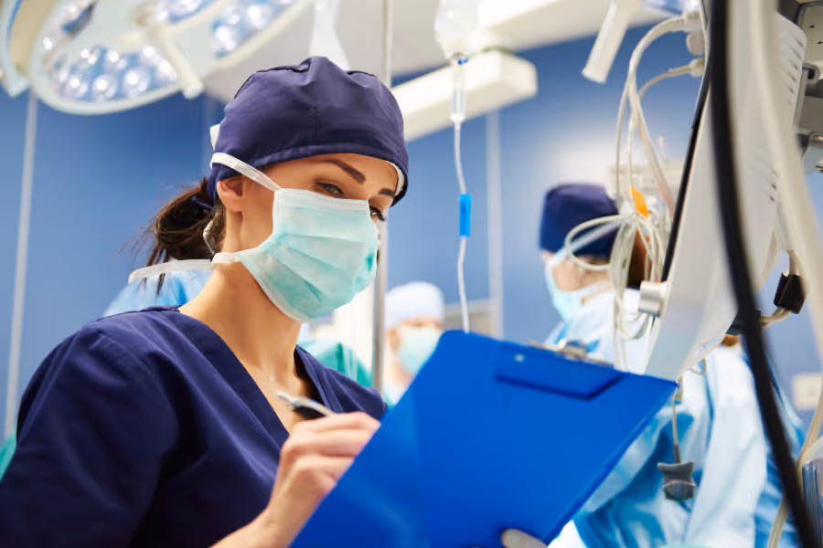 OR room during body contouring surgery